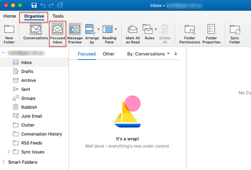 changing focused rules in outlook for mac